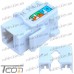 Фото, характеристики, описание Модуль RJ-45 Keystone 5-ой категории с заглушкой (Тип 1), Tcom